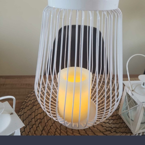 Flameless Lantern & 2 Decorative Tea Light Candle Lanterns - Picture 6 of 7